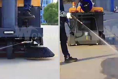 C200灰色 floor sweeper machine