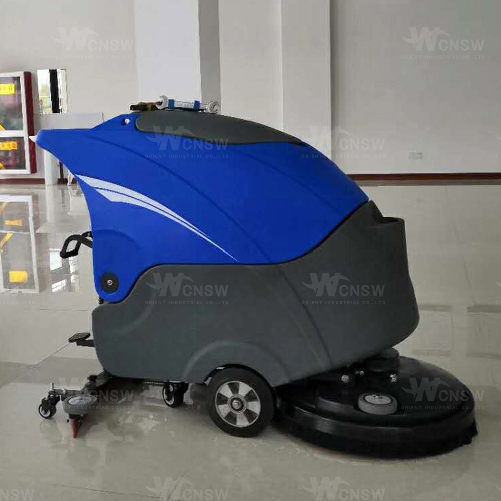 Efficiently Industrial Hand Push Battery Use Floor Scrubber 