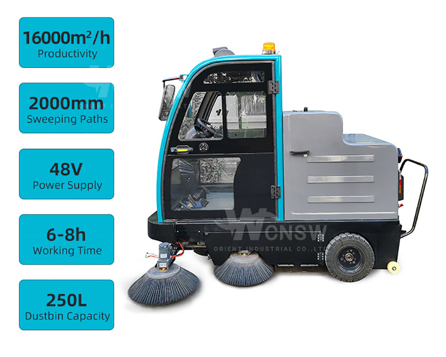 产品特点-E800FB-LN Auto Street Sweeper
