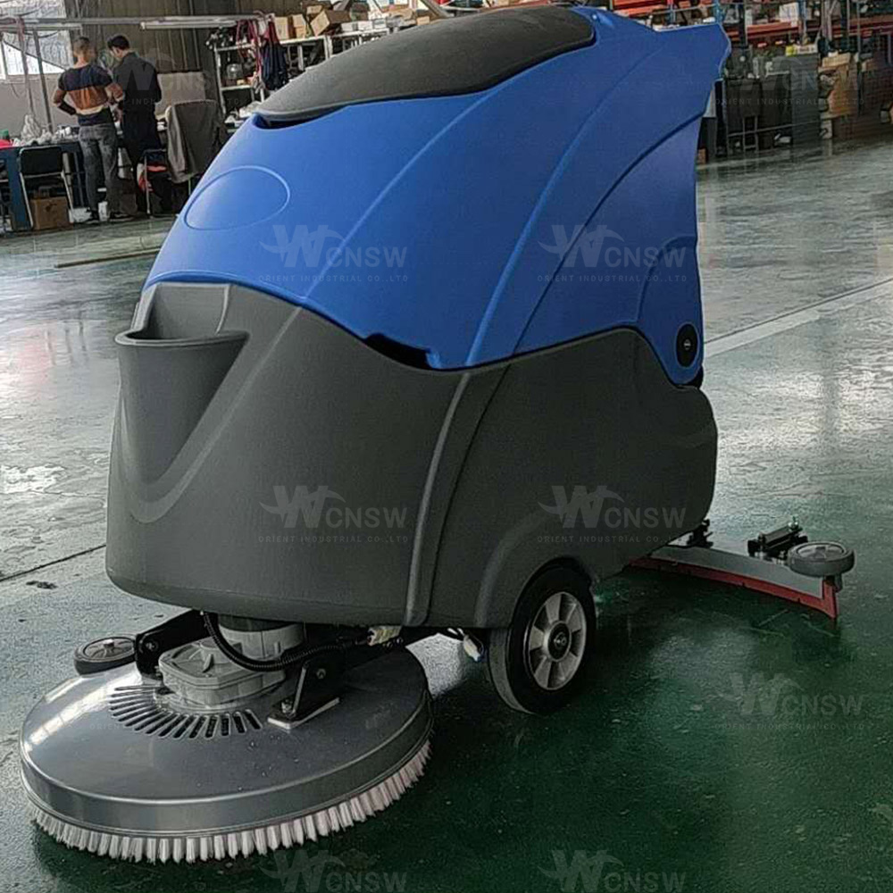 Efficiently Industrial Hand Push Battery Use Floor Scrubber 
