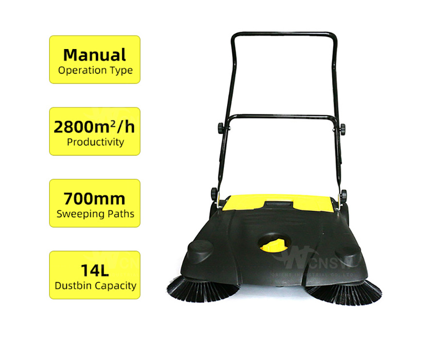 产品特点-20 manual push street sweeper