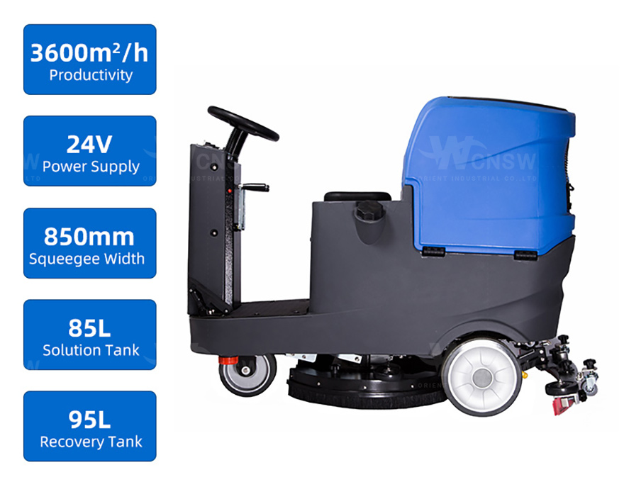 V70S-A automatic ride on electric floor scrubber