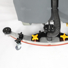 Compact floor scrubber
