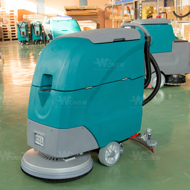 Industrial Walk Behind Cement Floor Cleaning Scrubber Machine