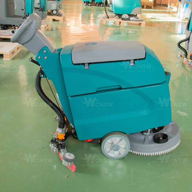 Hand-Push Foldable Small Area Floor Cleaning Scrubber Machine