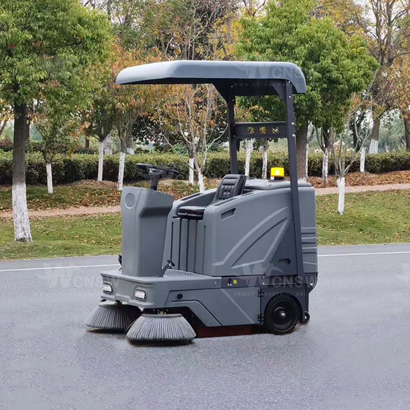 OR-C350 Grey Ride On Electric Power Outdoor Street Vacuum Sweeper 