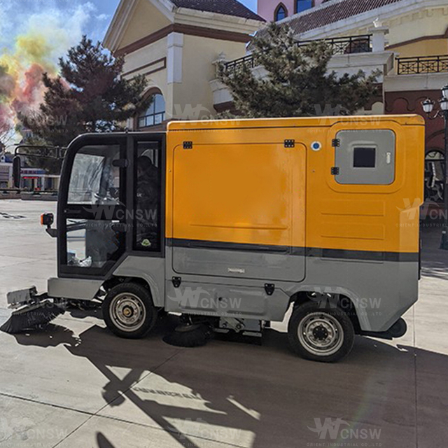 S1800 240L Electric Mechanical Parking Lot Four-Wheel Road Sweeping Truck 