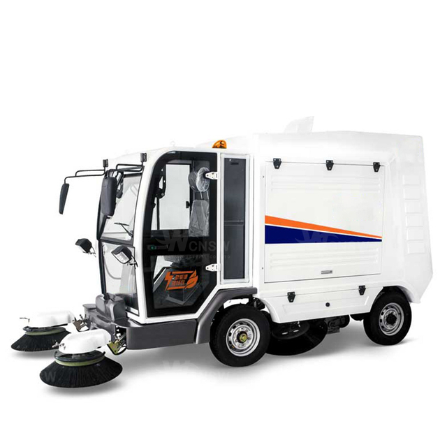 Heavy Duty Enclosed Cab Industrial Suck Street Workshop Vacuum Road Sweeper 