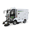 Enclosed cab Heavy Duty Parking Lot 240L Garbage Bin Road Sweeper