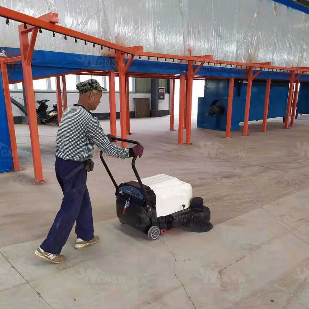 Walk Behind Electric Power Compact Heavy Duty Vacuum Street Floor Sweeper 