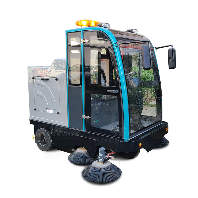Enclosed Cab Multi-purpose Discharging Heavy Duty Workshop Street Road Hard Floor Sweeper 