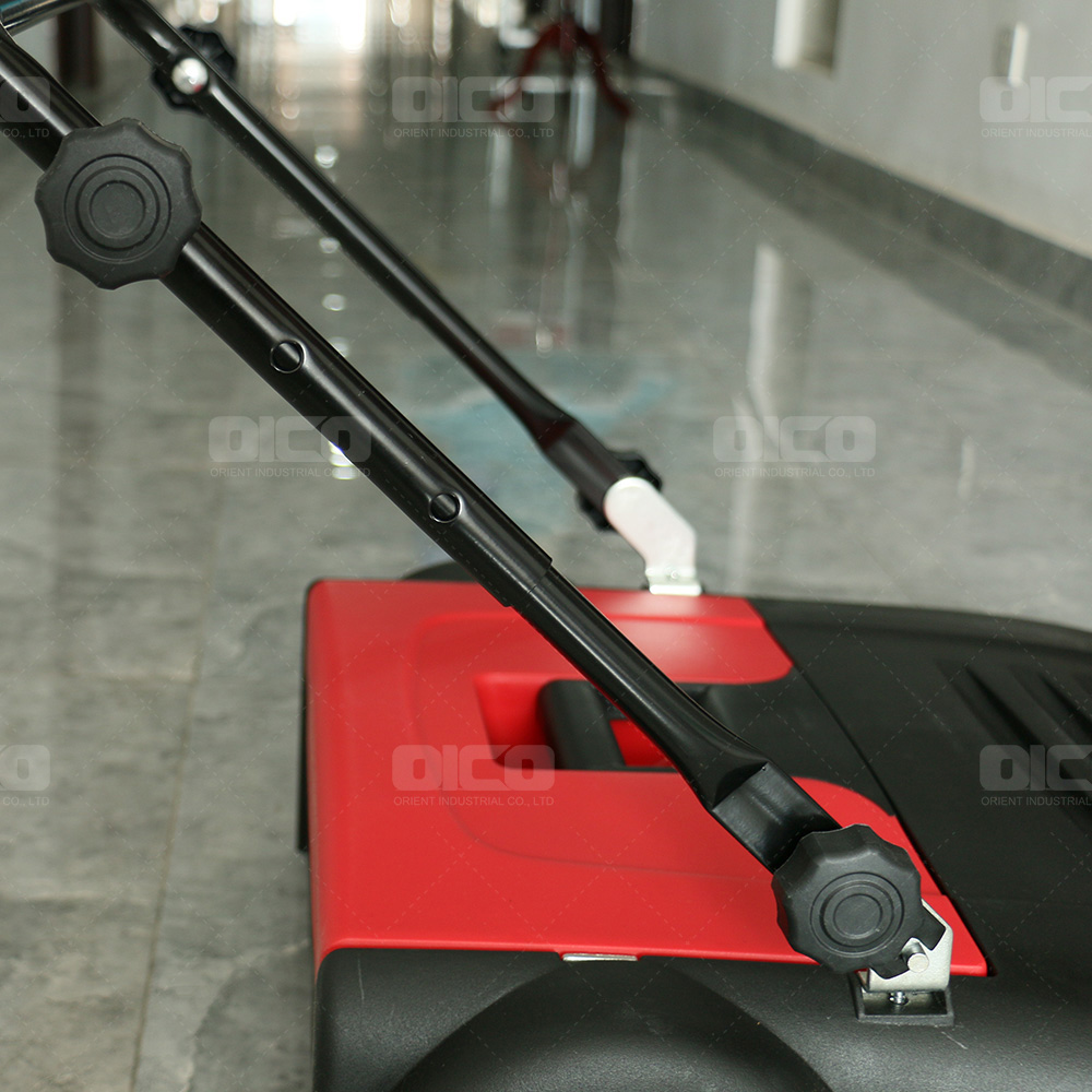 Industrial Hand Push Cordless Parking Lot Floor Cleaning Sweeper 