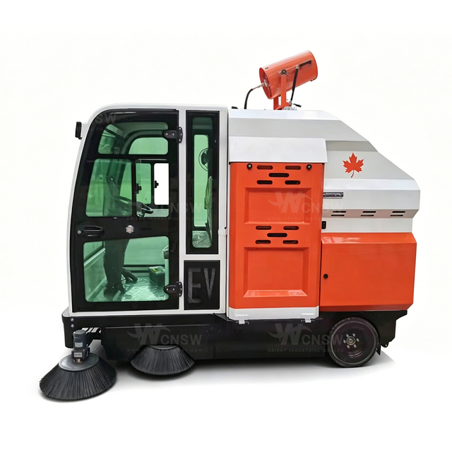 Electric sweeper outdoor Professional Enclosed cab Leaves Collection Machine Cleaning Sweeper