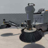 Compact Double Brushes Driveway Vacuum Sweeper