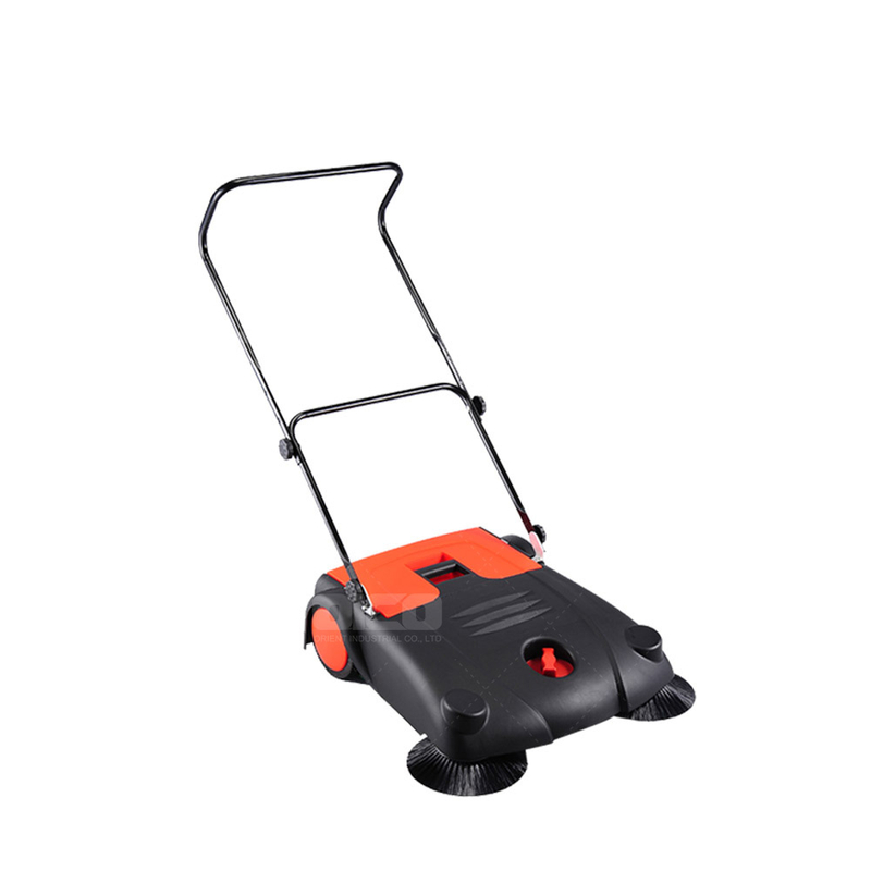 Industrial Hand Push Cordless Parking Lot Floor Cleaning Sweeper 