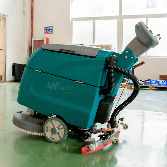 Battery Powered Small Kitchen Walk Behind Shop Floor Scrubber Dryer Machines