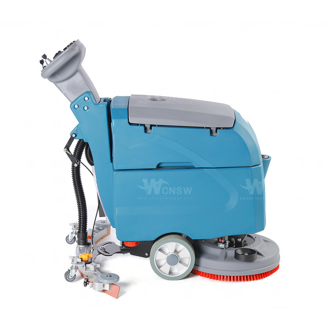 Battery Powered Small Kitchen Walk Behind Shop Floor Scrubber Dryer Machines