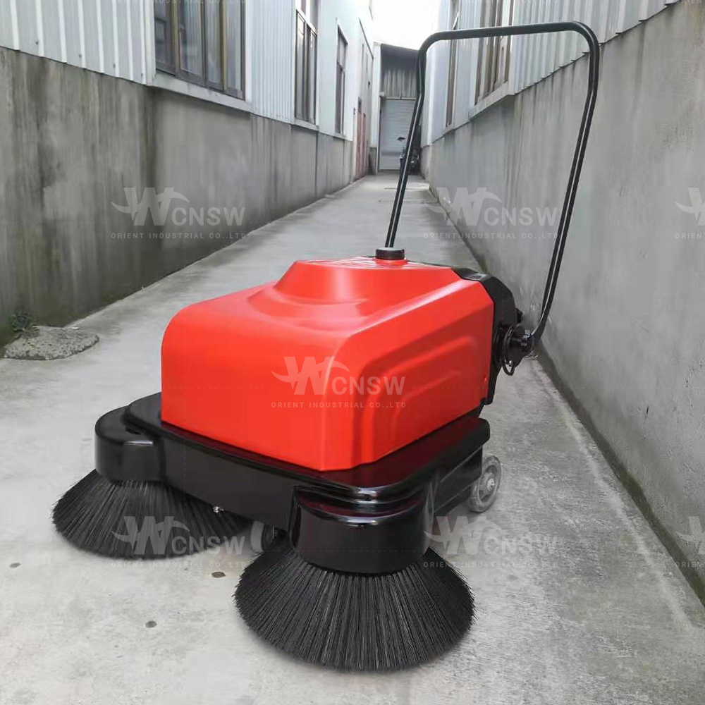 Smart Walk Behind Hand-operated Commercial Hotel mechanical floor sweeper 