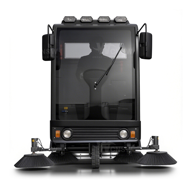 Commercial Parking Lot Enclosed Cab Floor Sweeper