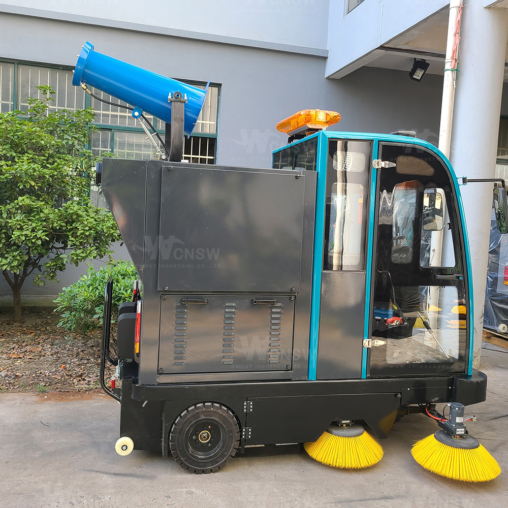 High Pressure Fog Cannon Electric Street Vacuum Sweeping Machine Cleaning Floor Road Sweeper