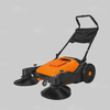 Hand-Push Water Spray Sweeper with 45L rubbish bin