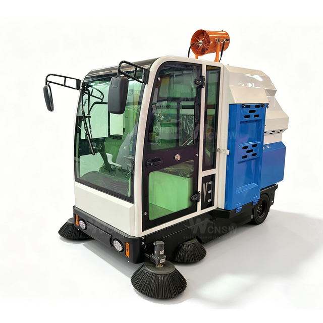 Professional Enclosed cab Leaves Collection Machine Cleaning Sweeper