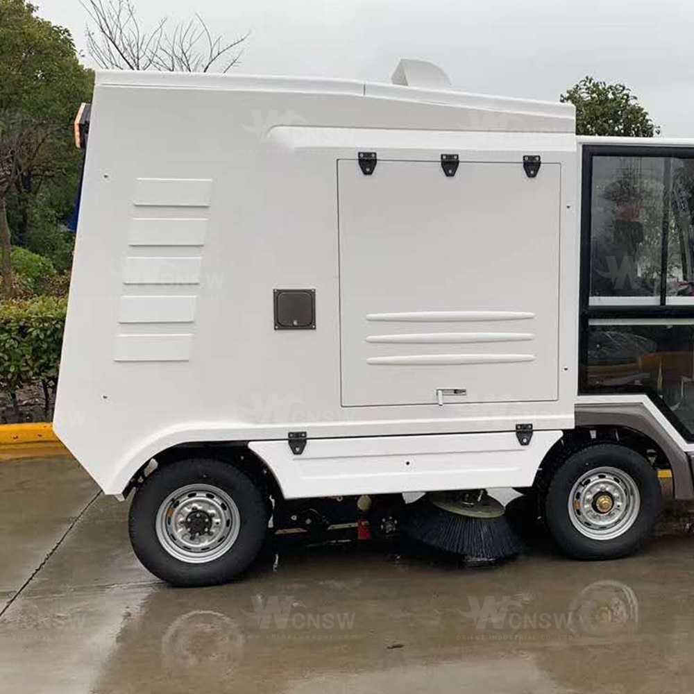 Heavy Duty Enclosed Cab Industrial Suck Street Workshop Vacuum Road Floor Sweeper 