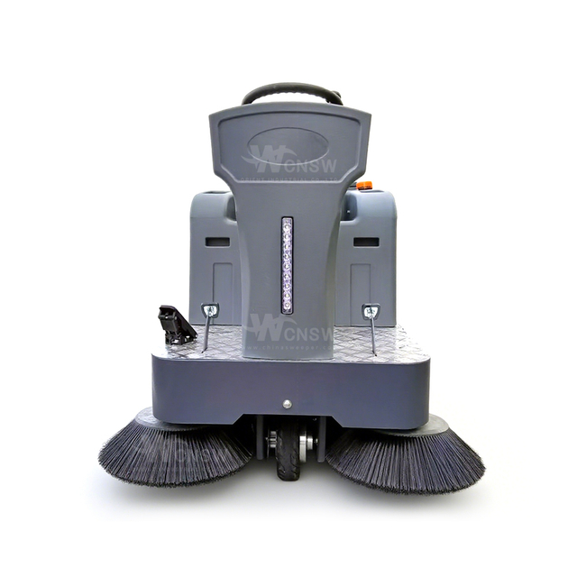 Compact Double Brushes Driveway Vacuum Sweeper