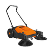 Hand-Push Floor Sweeper with 45L Rubbish Bin